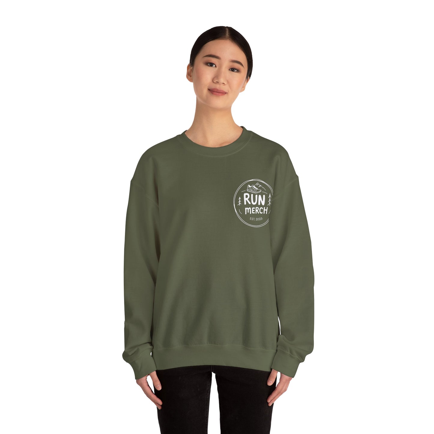 "Run Merch" logo branded Crewneck Sweatshirt